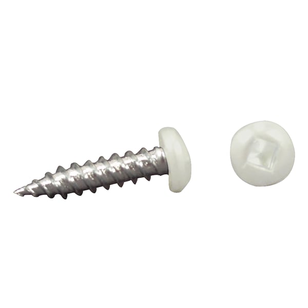 Ap Products 012-PSQ500 8 X 3/4 Pan Head Square Recess Screw, Pack of 500 - 3/4", White 012-PSQ500 W 8 X 3/4 - main